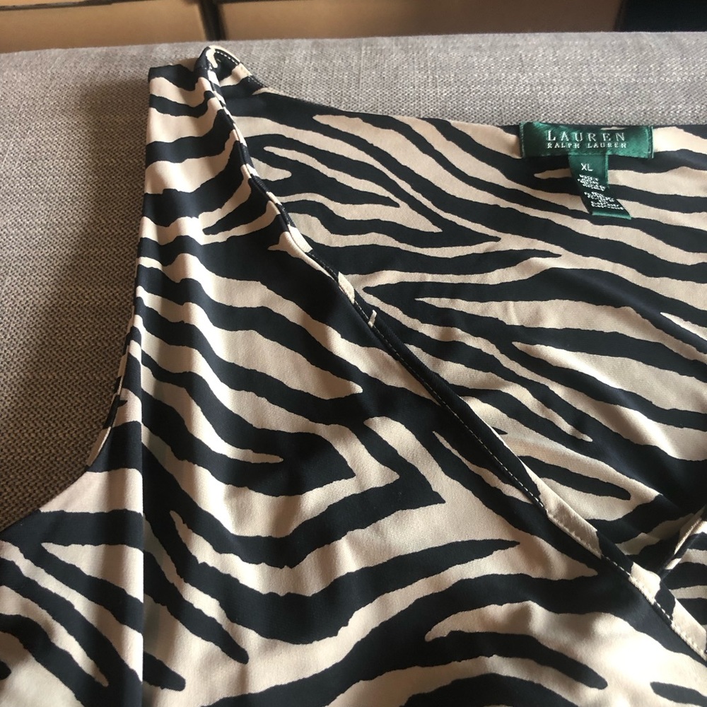 Lauren Ralph Lauren tiger stripe faux wrap dress